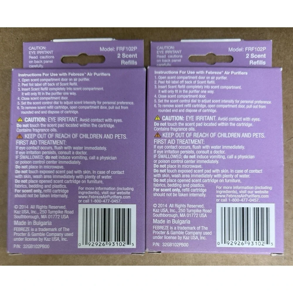Febreze Spring & Renewal Air Purifier Scent Refill 2-Pack for FHT170W 180W 190W